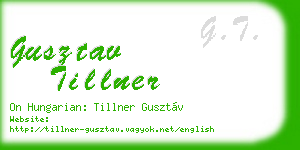 gusztav tillner business card